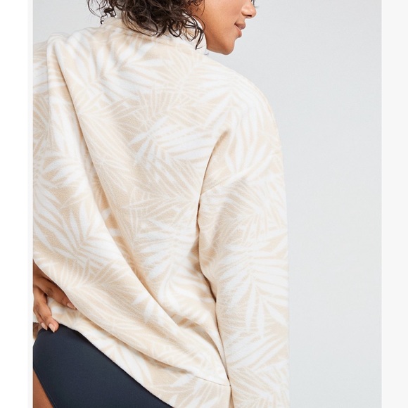 Roxy Polar Fleece Tapioca Palmy Days Pullover. Size Large. NWT - Picture 4 of 12